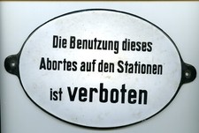 Riginal wagenschild abortbenut gebraucht kaufen  München