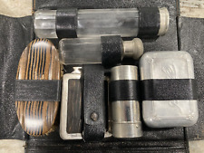 Bolsa dobrável de couro antiga rara viagem higiene pessoal vaidade kit alemão comprar usado  Enviando para Brazil