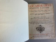 Antico libro vocabolario usato  Roma