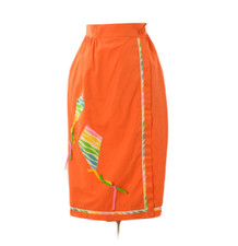 Saia Envoltório Aplicada Vintage Anos 70 Novidade Pipa Funky Festa Laranja Feminina P Y2k comprar usado  Enviando para Brazil