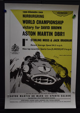 Campeonato Mundial de Nurburgring, vitória de David Brown, Aston Martin DBR1,  comprar usado  Enviando para Brazil