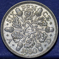 George silver sixpence for sale  UK