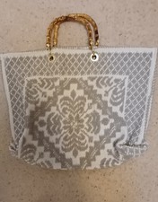 Bamboo handle tote for sale  SEAHAM