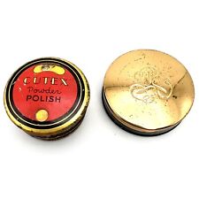 Latas de belleza vintage Cutex esmalte de uñas en polvo y estanques rubor para pasteles en coral segunda mano  Embacar hacia Mexico