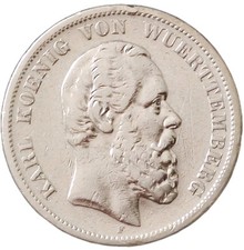 Württemberg mark 1876 gebraucht kaufen  Bad Nauheim