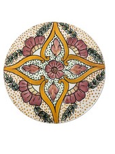 Prato de majólica italiano vintage pintado à mão floral e motivo de videira 10,5” diâmetro comprar usado  Enviando para Brazil