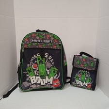 Minecraft Bolsa Mochila e Lancheira Boom Creeper TNT Bookbag Mojang Videogame comprar usado  Enviando para Brazil