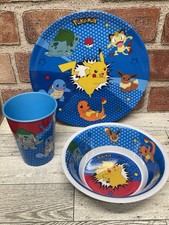 Conjunto multicolorido de prato, tigela e copo de plástico Pokémon 2021, usado comprar usado  Enviando para Brazil
