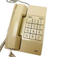 Teléfono Vintage ITT Beige Fijo Pulsador con Grandes Números Años 80 Retro segunda mano  Embacar hacia Mexico