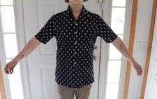camisa masculina GG Marcello Milano botão para baixo, tecido importado por d'avico comprar usado  Enviando para Brazil