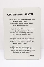 Vintage kitchen prayer for sale  Lynchburg