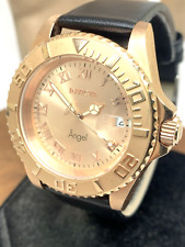 Relógio feminino Invicta 14322 quartzo anjo ouro rosa pulseira de couro preto 40 mm comprar usado  Enviando para Brazil