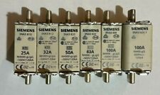 Fusíveis Siemens 3na3, 25A, 32A, 50A, 63A, 100A, 600V/100kA, NH000-gL/gG comprar usado  Enviando para Brazil