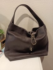 Usado,  Bolsa de ombro Dooney & Bourke marrom grão seixo logotipo bloqueio bolsa hobo couro comprar usado  Enviando para Brazil