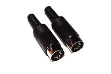 PACK 2 unidades Conector DIN 5 180º macho aereo soldar nuevo MIDI comprar usado  Enviando para Brazil