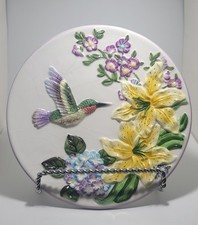 Usado, Maruri Collection 'Tesouros do Céu - Anna's With Lily' 3d Mockingbird Plate comprar usado  Enviando para Brazil