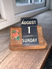 Perpetual calendar wooden for sale  LEICESTER