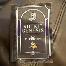 2024 Panini Spectra Rookie Genesis livreto JJ McCARTHY patch autógrafo /40, usado comprar usado  Enviando para Brazil