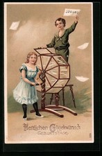 Präge lithographie mädchen gebraucht kaufen  Berlin