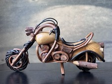 Bicicleta helicóptero artesanal de madeira, arte popular escultura de motocicleta, 11"" comprar usado  Enviando para Brazil