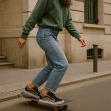 VANS Ward Czarne/Leopard Missy 5 DX Damskie buty skate na sprzedaż  Wysyłka do Poland