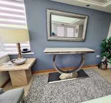 Cream marble console for sale  LLANELLI