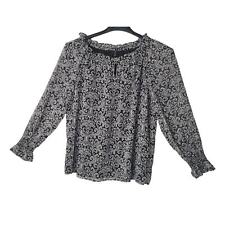 Blusa feminina Talbots boho manga folhada punhos xadrez forrada tamanho LP (12-14) comprar usado  Enviando para Brazil