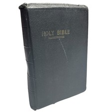 Vintage World Holy Bible - Illustrated - Black Bonded Leather  comprar usado  Enviando para Brazil