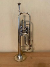 Trompete soviético URSS instrumento de sopro musical buzina bocal vintage comprar usado  Enviando para Brazil