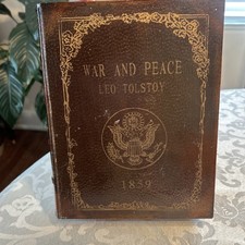 Caixa de livros de madeira guerra e paz 1859 livro cofre lembrança.  comprar usado  Enviando para Brazil