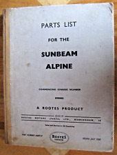 Sunbeam alpine series for sale  ARUNDEL