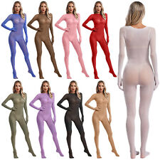 Macacão feminino corpo inteiro com luvas com pés tanga clubwear macacão macio comprar usado  Enviando para Brazil