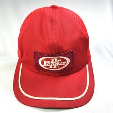 Chapéu caminhoneiro vintage Dr Pepper Patch uniforme malha snapback aba linha branca vermelho sólido comprar usado  Enviando para Brazil