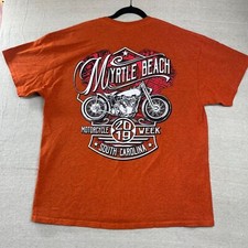Camiseta 2019 Myrtle Beach Bike Week F-Head Harley Davidson tamanho XLarge XL laranja, usado comprar usado  Enviando para Brazil