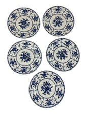 Pratos de salada Johnson Bros Indies 7 3/4" azul branco floral Inglaterra Cottage Core 5 comprar usado  Enviando para Brazil