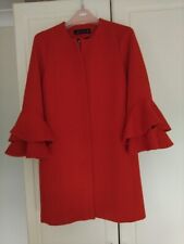 Zara red coat for sale  BATLEY