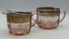 Vintage pink etched for sale  Battle Creek