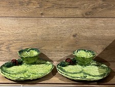 Assiettes barbotine trompe d'occasion  Châtillon-le-Duc