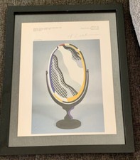 Roy Lichtenstein "Modern Sculpter Glass Wave" Emoldurado (vidro de 2 lados) com certificado de autenticidade comprar usado  Enviando para Brazil