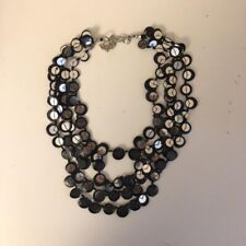 Black layered necklace for sale  LONDON