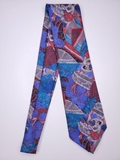 Gravata formal masculina italiana 56"Lx3,75"W multicolorida , usado comprar usado  Enviando para Brazil