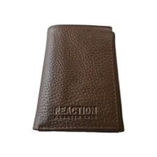 Usado, Carteira masculina de couro com três dobras Kenneth Cole REACTION marrom slots para cartão de crédito comprar usado  Enviando para Brazil