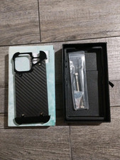 Capa magnética HUALIMEI para iPhone 16 Pro Max, traseira de fibra de carbono e alumínio M.. comprar usado  Enviando para Brazil