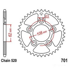 Kettenrad stahl zähne gebraucht kaufen  Bredenbek