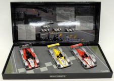 Usado, Minichamps escala 1/43 402 020123 - Infineon Audi R8 Le Mans 2002 conjunto com 3 carros comprar usado  Enviando para Brazil