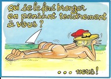 Cpa vacances plage d'occasion  Unieux
