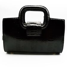 Usado, Nova bolsa de mão feminina de couro de cobra preta real pele de barriga alça de embreagem. comprar usado  Enviando para Brazil