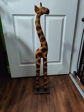 Wooden statue giraffe for sale  MELTON MOWBRAY