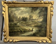 Antique oil signed d'occasion  Expédié en Belgium