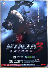 Usado, Pôster promocional japonês Ninja Gaiden 3 RARO PS3 XBOX 360 51,5cm x 73cm comprar usado  Enviando para Brazil
